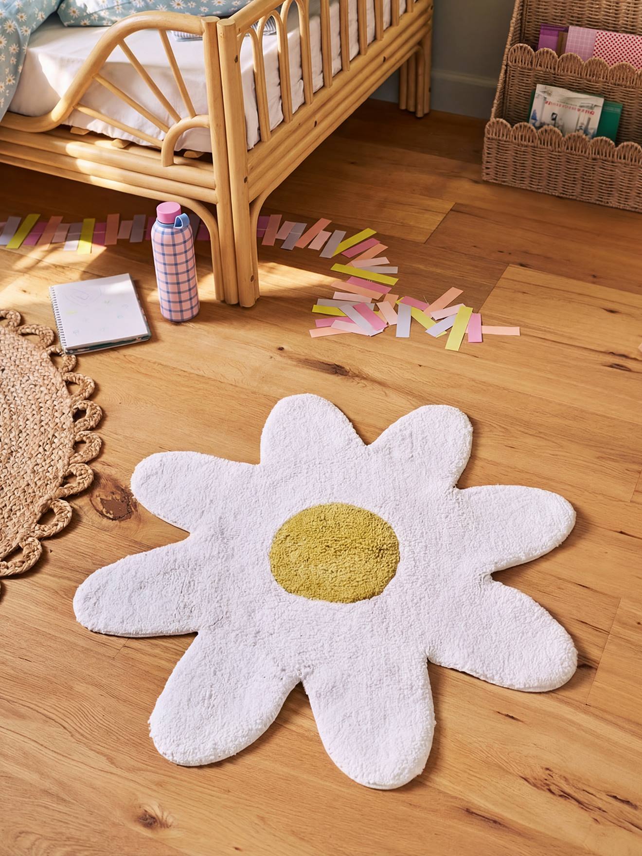 Tapis Fleur blanc (Vertbaudet) - Couverture