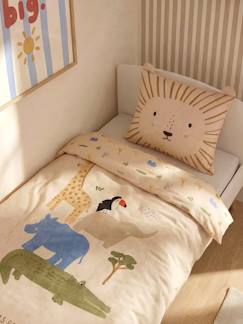 Linge de maison et décoration-Linge de lit enfant-Housse de couette-Parure enfant housse de couette et taie d'oreiller COPAINS ANIMAUX