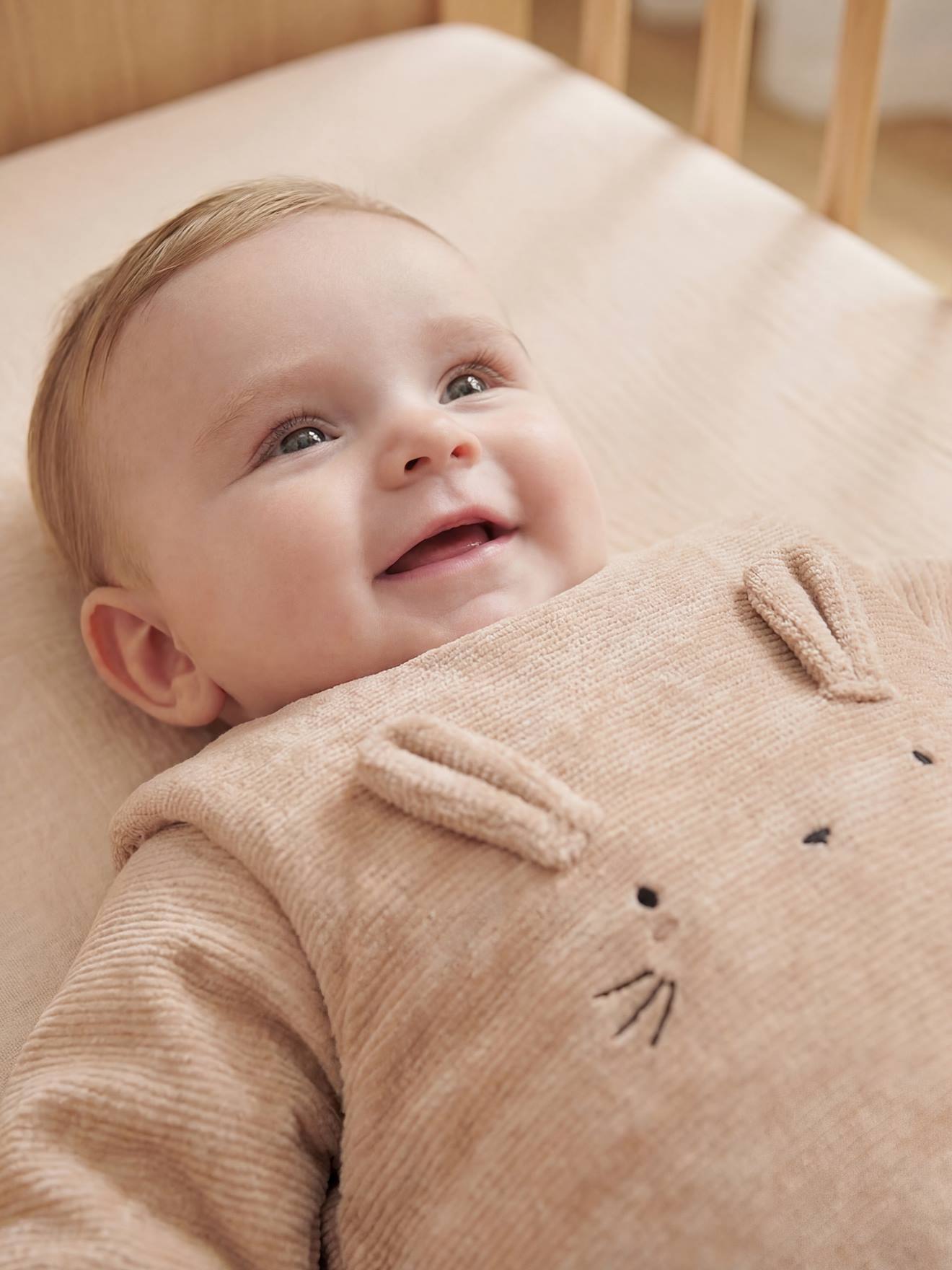 Gigoteuse bébé velours côtelé beige (Vertbaudet) - Image 2