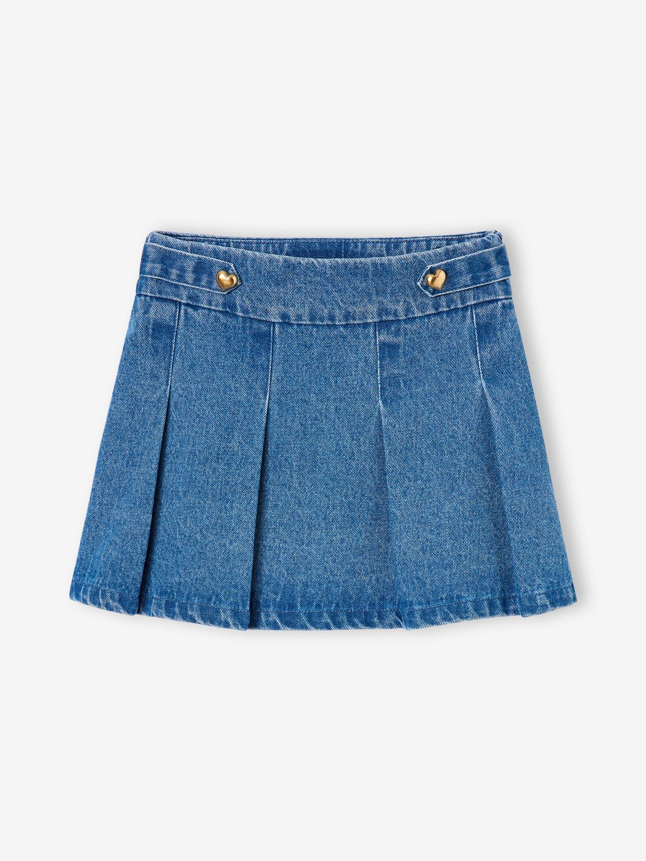 Jupe denim fille denim brut
