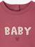 Sweat-shirt bébé fille message imprimé framboise+rose poudré+vanille 3 - vertbaudet enfant 