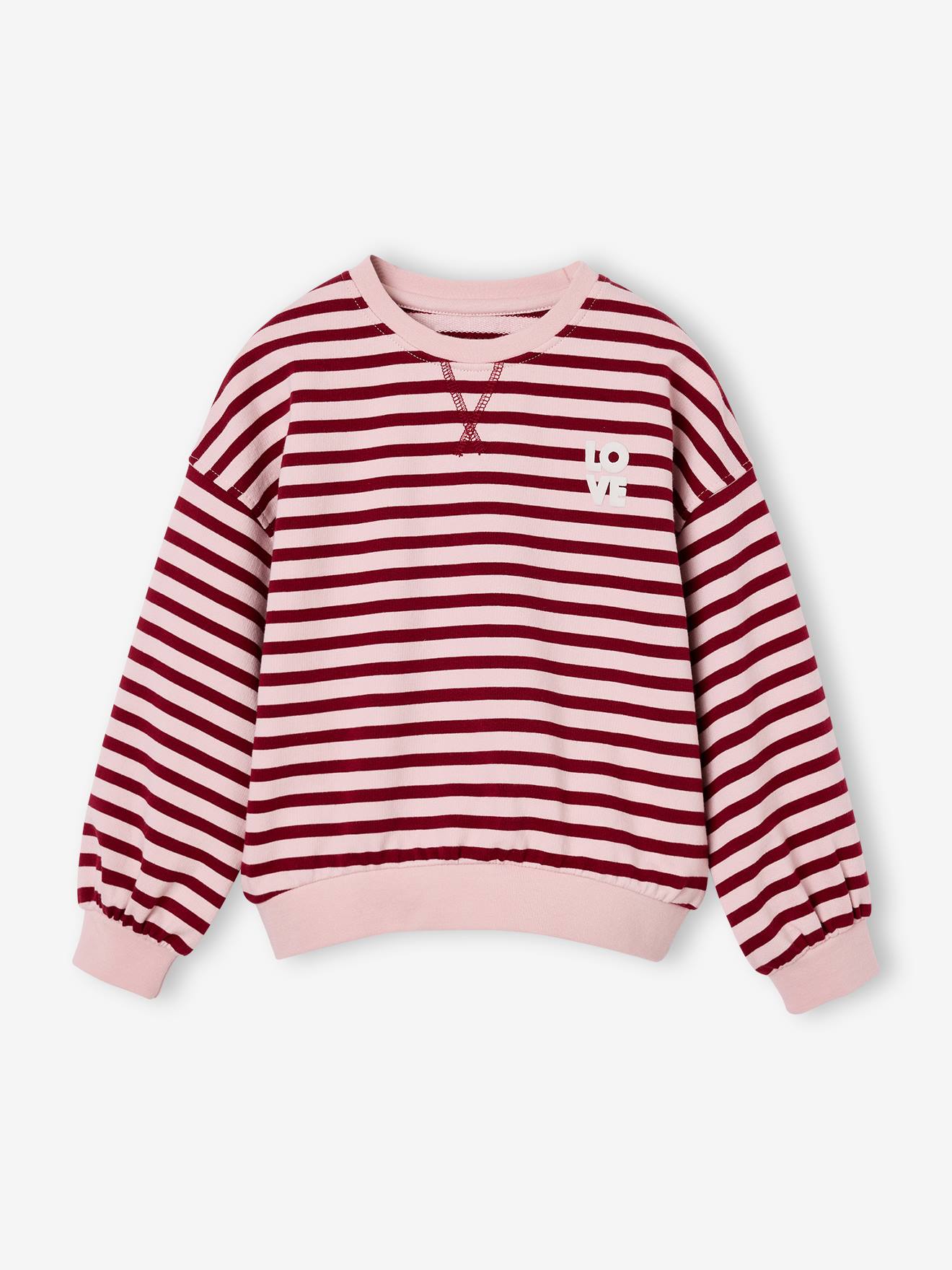 Sweat fille manches longues rouge 18$