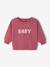 Sweat-shirt bébé fille message imprimé framboise+rose poudré+vanille 1 - vertbaudet enfant 