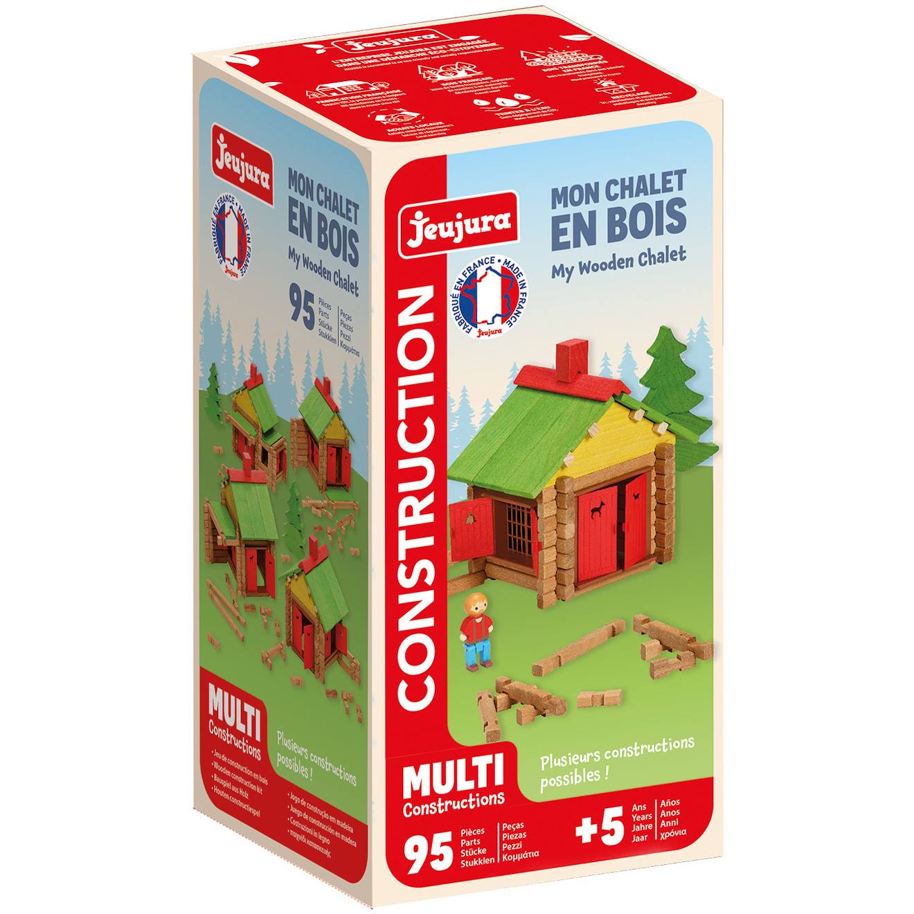 Jeu De Construction Mon Chalet En Bois 95 Pièces Marron