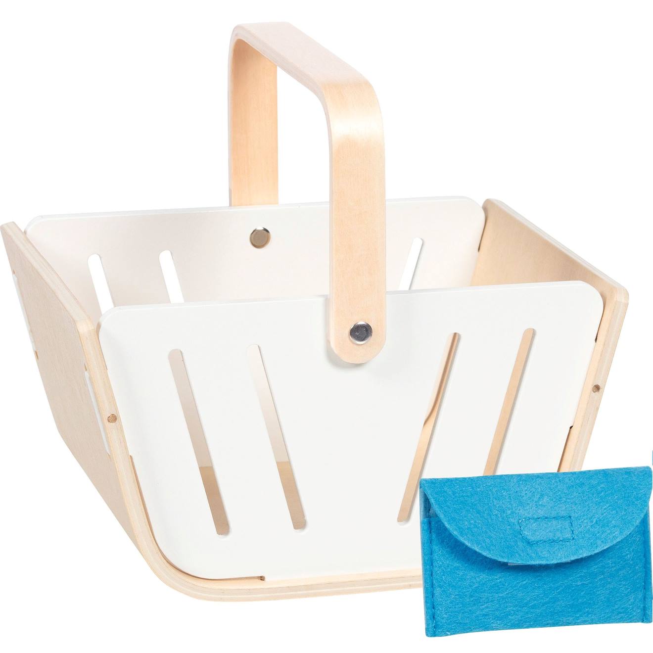 Panier De Courses Avec Porte-monnaie Blanc