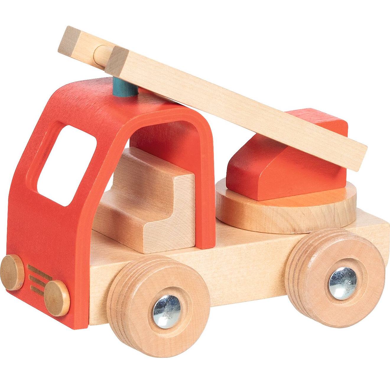 Camion De Pompiers Avec Échelle Rouge Rouge