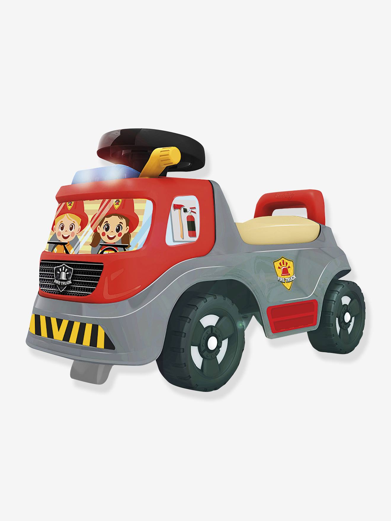 Porteur camion pompier gris