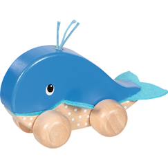 Jouet-Premier âge-Animal à pousser baleine finnie