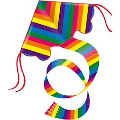 Jouet-Cerf-volant en polyester arc-en-ciel