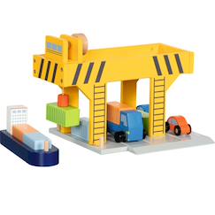 Jouet-Jeux d'imagination-Grue portuaire et accessoires