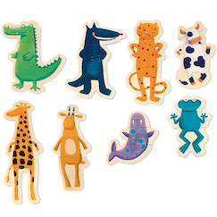 Jouet-Jeu d'association crazy animaux magnétiques (24 pièces)