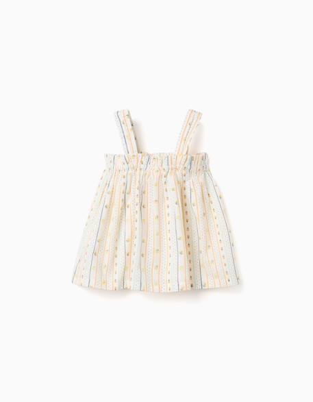 Blouse sans manches en coton avec motif floral  - vertbaudet enfant