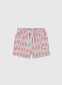 -Short en popeline à rayures
