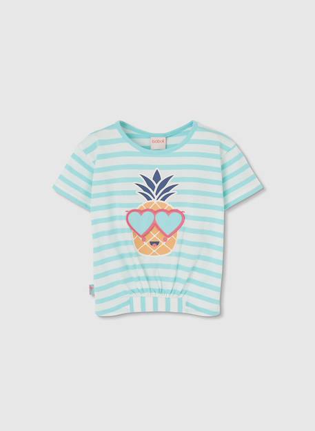 T-shirt fille coton rayée  - vertbaudet enfant