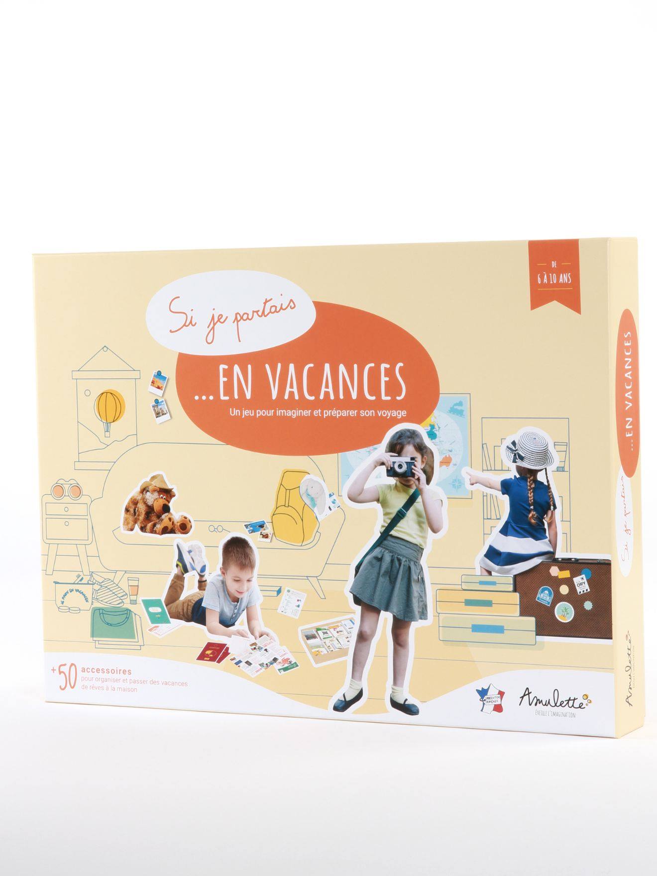 Kit Jeu Éducatif si Je Partais En Vacances - À Partir De 6ans Jaune