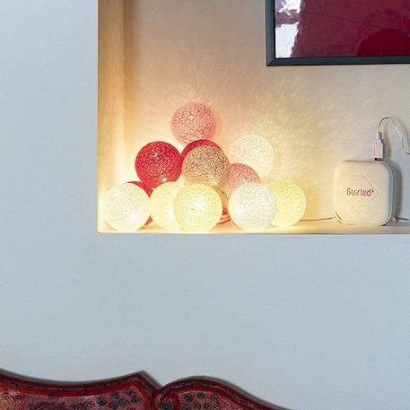 Guirlande boule lumineuse led usb  veilleuse 2h Acajou+Arlequin+Bébé+Byzantin+Chocolat+Coton+Églantine+Flocon+Horizon+Licorne+Mangrove+Messopotamia+Minuit+Océan+Ottoman+Princesse+Provence+Romania+Sauvage+Scandinave+Tagada 100 - vertbaudet enfant 