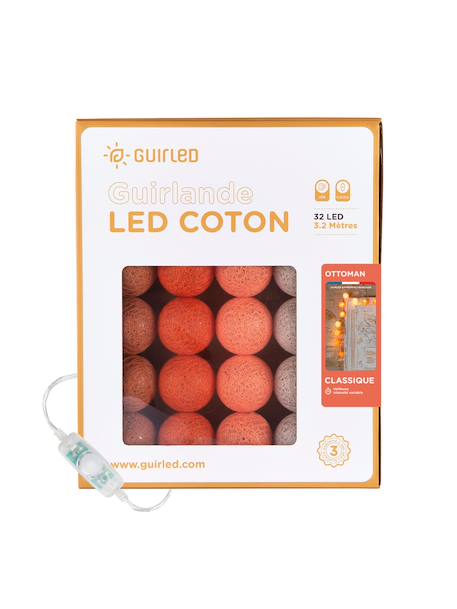 Guirlande boule lumineuse led usb  veilleuse 2h Acajou+Arlequin+Bébé+Byzantin+Chocolat+Coton+Églantine+Flocon+Horizon+Licorne+Mangrove+Messopotamia+Minuit+Océan+Ottoman+Princesse+Provence+Romania+Sauvage+Scandinave+Tagada 69 - vertbaudet enfant 