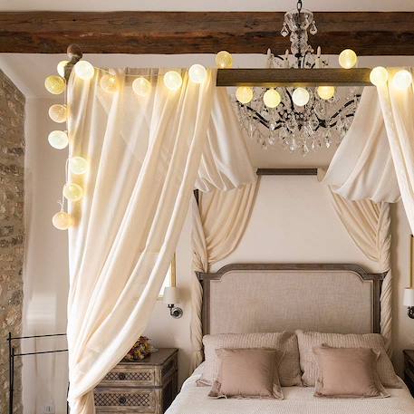 Guirlande boule lumineuse led usb  veilleuse 2h Acajou+Arlequin+Bébé+Byzantin+Chocolat+Coton+Églantine+Flocon+Horizon+Licorne+Mangrove+Messopotamia+Minuit+Océan+Ottoman+Princesse+Provence+Romania+Sauvage+Scandinave+Tagada 24 - vertbaudet enfant 