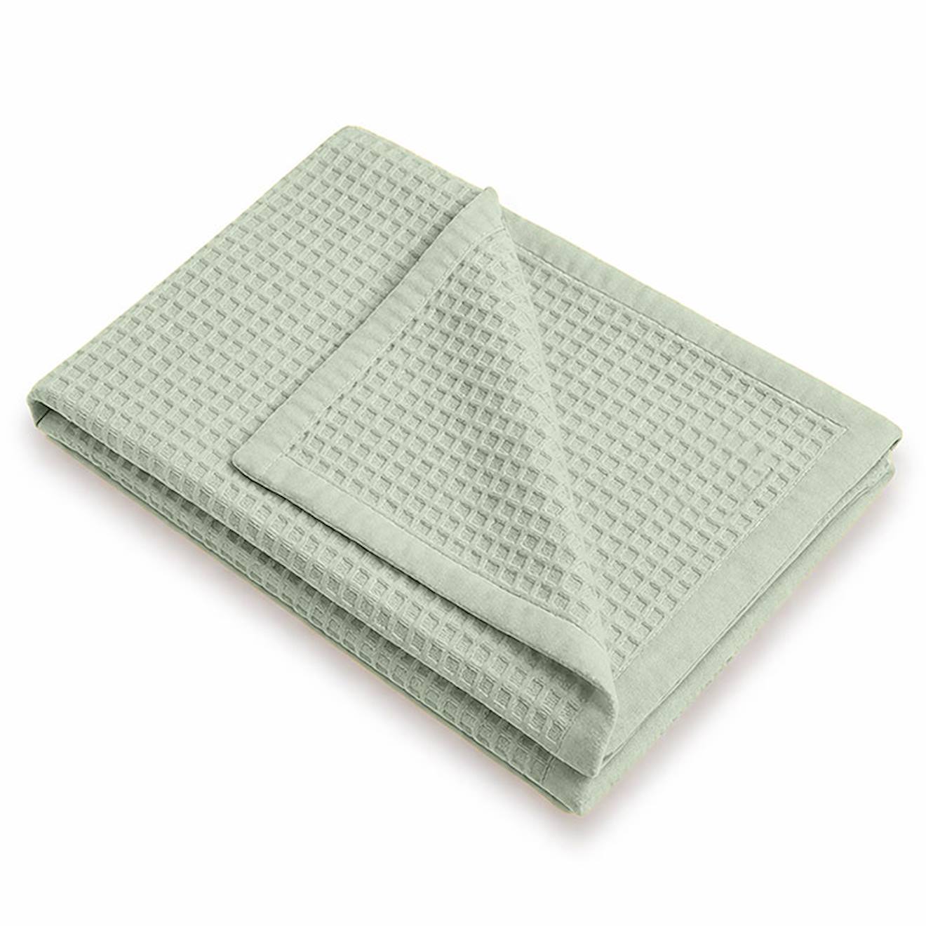 Couverture Nid D'abeilles En Coton Bio Vert