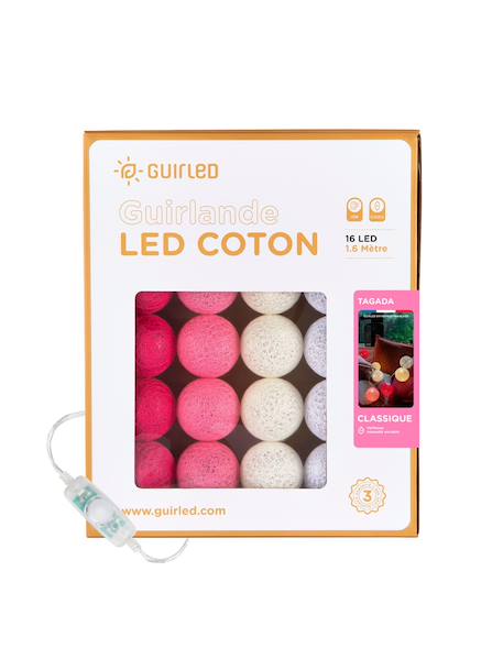 Guirlande boule lumineuse led usb  veilleuse 2h Acajou+Arlequin+Bébé+Byzantin+Chocolat+Coton+Églantine+Flocon+Horizon+Licorne+Mangrove+Messopotamia+Minuit+Océan+Ottoman+Princesse+Provence+Romania+Sauvage+Scandinave+Tagada 101 - vertbaudet enfant 