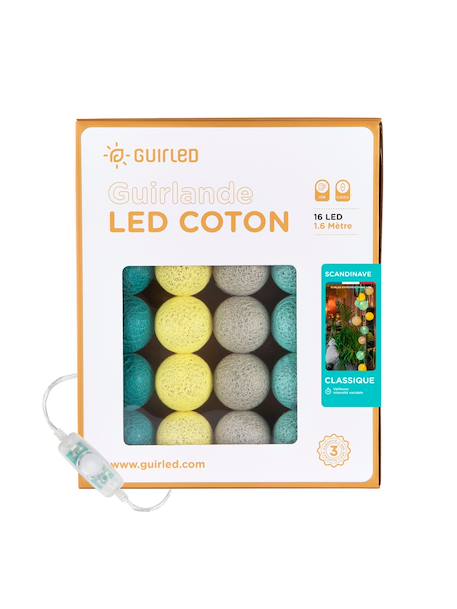 Guirlande boule lumineuse led usb  veilleuse 2h Acajou+Arlequin+Bébé+Byzantin+Chocolat+Coton+Églantine+Flocon+Horizon+Licorne+Mangrove+Messopotamia+Minuit+Océan+Ottoman+Princesse+Provence+Romania+Sauvage+Scandinave+Tagada 95 - vertbaudet enfant 