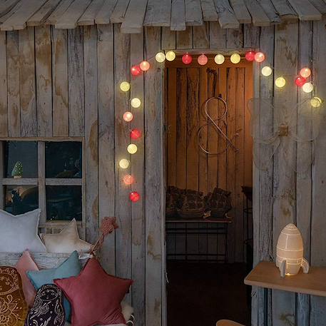 Guirlande boule lumineuse led usb  veilleuse 2h Acajou+Arlequin+Bébé+Byzantin+Chocolat+Coton+Églantine+Flocon+Horizon+Licorne+Mangrove+Messopotamia+Minuit+Océan+Ottoman+Princesse+Provence+Romania+Sauvage+Scandinave+Tagada 98 - vertbaudet enfant 