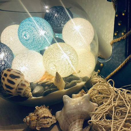 Guirlande boule lumineuse led usb  veilleuse 2h Acajou+Arlequin+Bébé+Byzantin+Chocolat+Coton+Églantine+Flocon+Horizon+Licorne+Mangrove+Messopotamia+Minuit+Océan+Ottoman+Princesse+Provence+Romania+Sauvage+Scandinave+Tagada 63 - vertbaudet enfant 