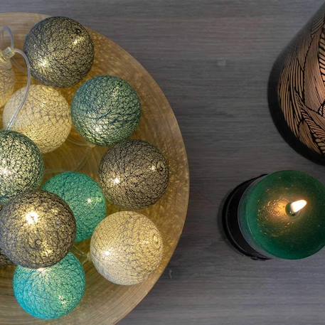 Guirlande boule lumineuse led usb  veilleuse 2h Acajou+Arlequin+Bébé+Byzantin+Chocolat+Coton+Églantine+Flocon+Horizon+Licorne+Mangrove+Messopotamia+Minuit+Océan+Ottoman+Princesse+Provence+Romania+Sauvage+Scandinave+Tagada 48 - vertbaudet enfant 