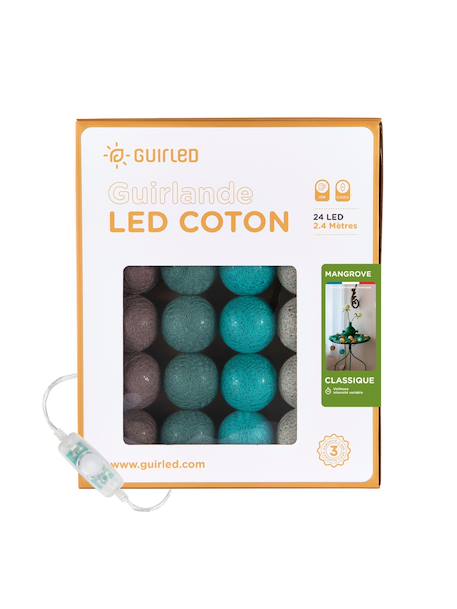 Guirlande boule lumineuse led usb  veilleuse 2h Acajou+Arlequin+Bébé+Byzantin+Chocolat+Coton+Églantine+Flocon+Horizon+Licorne+Mangrove+Messopotamia+Minuit+Océan+Ottoman+Princesse+Provence+Romania+Sauvage+Scandinave+Tagada 50 - vertbaudet enfant 