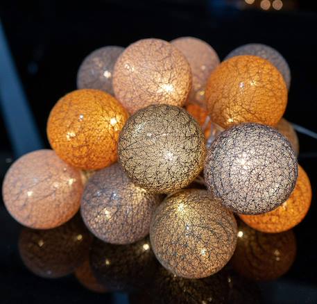 Guirlande boule lumineuse led usb  veilleuse 2h Acajou+Arlequin+Bébé+Byzantin+Chocolat+Coton+Églantine+Flocon+Horizon+Licorne+Mangrove+Messopotamia+Minuit+Océan+Ottoman+Princesse+Provence+Romania+Sauvage+Scandinave+Tagada 52 - vertbaudet enfant 