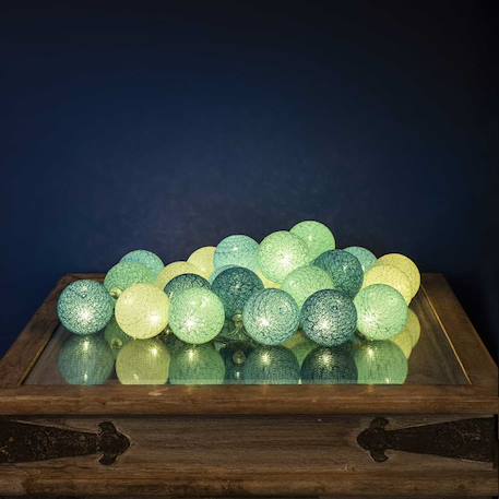 Guirlande boule lumineuse led usb  veilleuse 2h Acajou+Arlequin+Bébé+Byzantin+Chocolat+Coton+Églantine+Flocon+Horizon+Licorne+Mangrove+Messopotamia+Minuit+Océan+Ottoman+Princesse+Provence+Romania+Sauvage+Scandinave+Tagada 40 - vertbaudet enfant 
