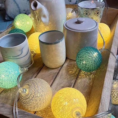 Guirlande boule lumineuse led usb  veilleuse 2h Acajou+Arlequin+Bébé+Byzantin+Chocolat+Coton+Églantine+Flocon+Horizon+Licorne+Mangrove+Messopotamia+Minuit+Océan+Ottoman+Princesse+Provence+Romania+Sauvage+Scandinave+Tagada 94 - vertbaudet enfant 