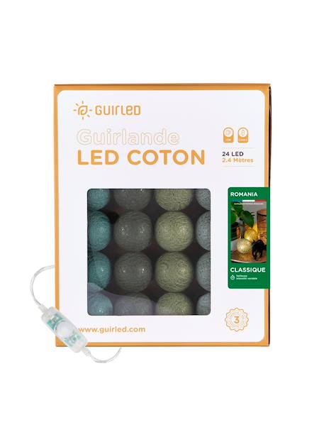 Guirlande boule lumineuse led usb  veilleuse 2h Acajou+Arlequin+Bébé+Byzantin+Chocolat+Coton+Églantine+Flocon+Horizon+Licorne+Mangrove+Messopotamia+Minuit+Océan+Ottoman+Princesse+Provence+Romania+Sauvage+Scandinave+Tagada 85 - vertbaudet enfant 