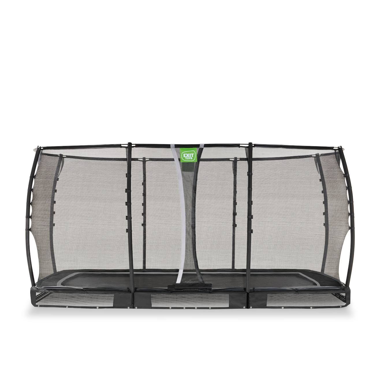 Trampoline Semi-enterré Rectangulaire 244x427cm Protection Pieds Noir