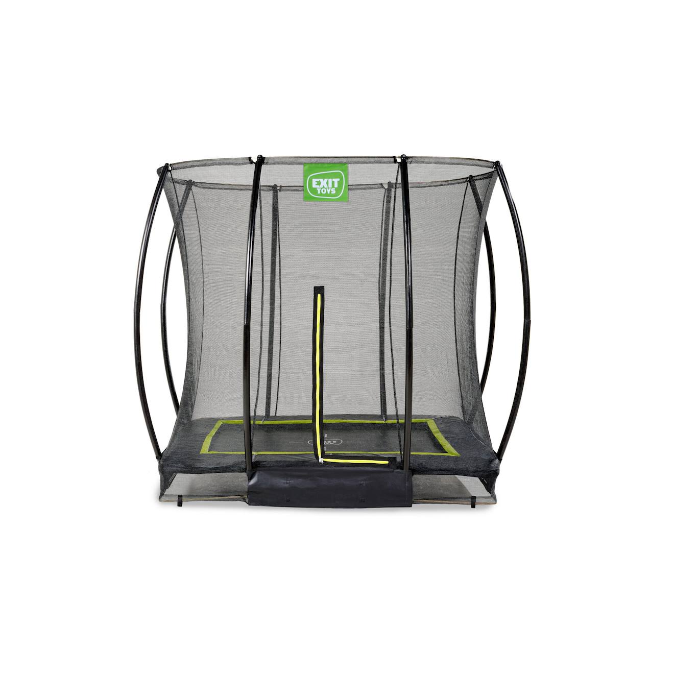 Trampoline Enterré Rectangulaire 153x214cm Avec Filet Noir
