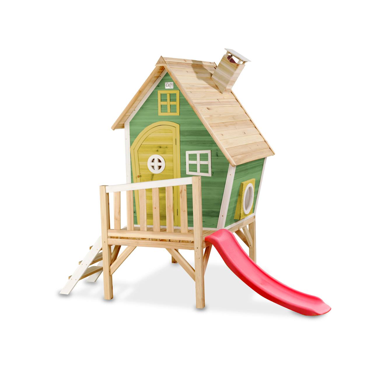 Maisonnette En Bois Sur Pilotis Avec Toboggan Pour Jardin Vert