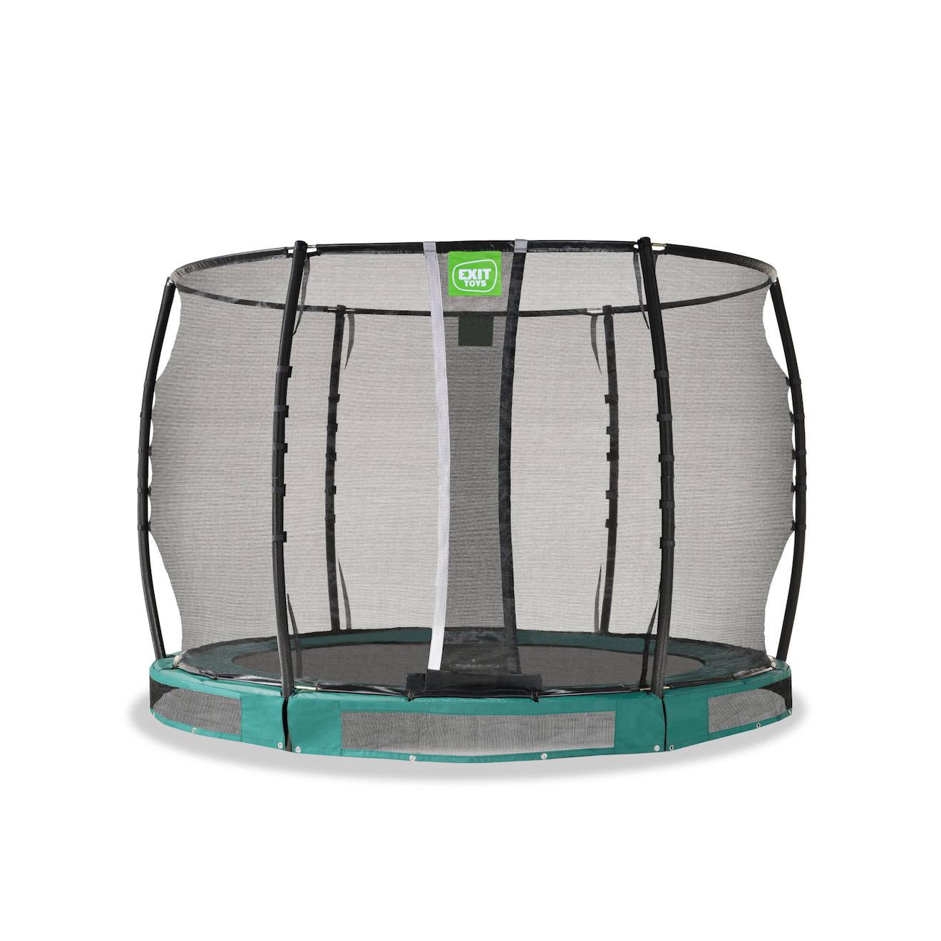Trampoline Semi-enterré Ø305cm Protection Pieds Et Filet Premium Vert