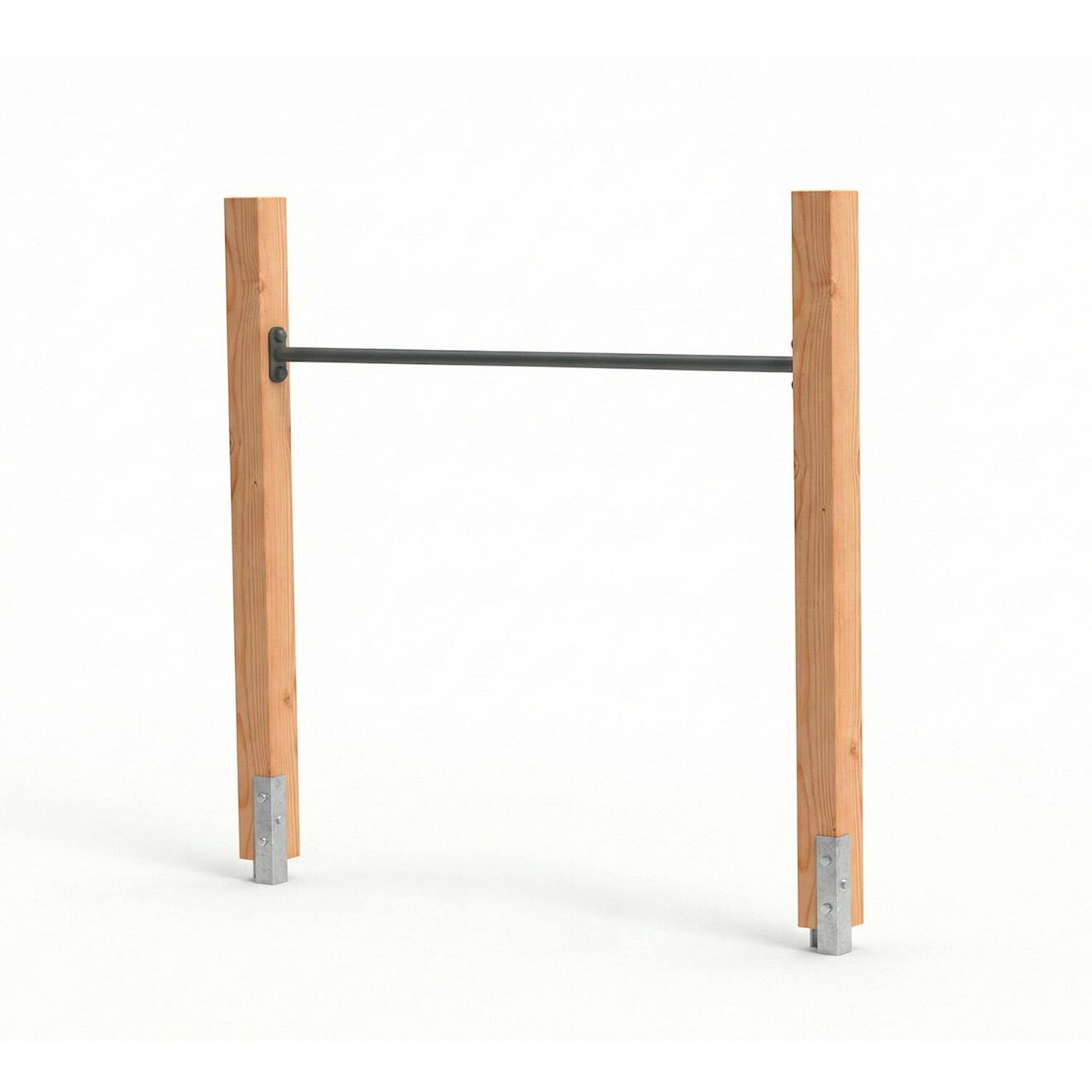 Barre Fixe En Bois Robuste Pour Jardin Enfant 147cm Naturel