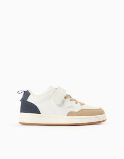 Chaussures-Chaussures garçon 23-38-Baskets, tennis-Baskets en bi-matière avec fermeture à scratch
