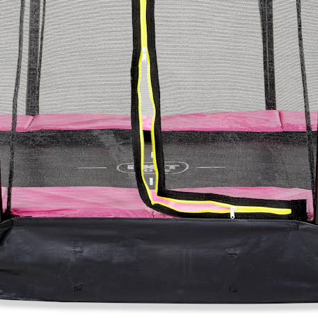 Trampoline enterré rond ø427cm avec filet de sécurité Noir+Rose+Vert 10 - vertbaudet enfant 