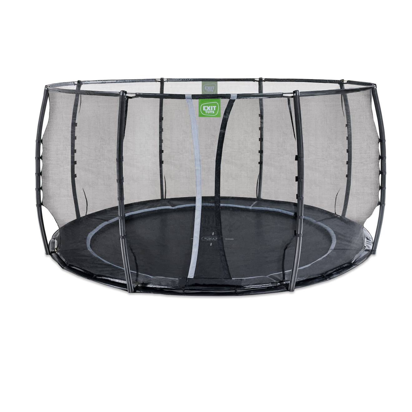 Trampoline Enterré Au Ras Du Sol Rond Ø427cm Avec Filet Noir