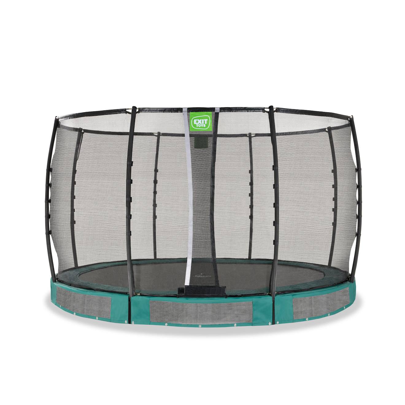 Trampoline Semi-enterré Ø366cm Protection Pieds Et Filet Premium Vert