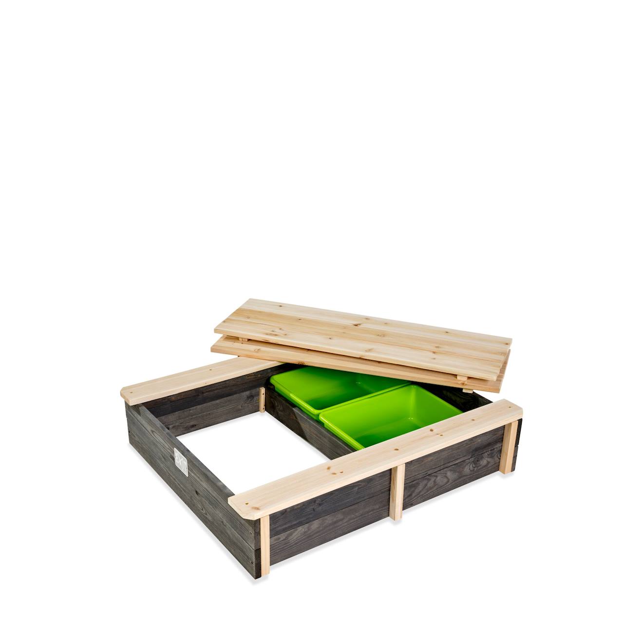 Bac À Sable En Bois Pour Jardin Enfant 94x77cm Gris