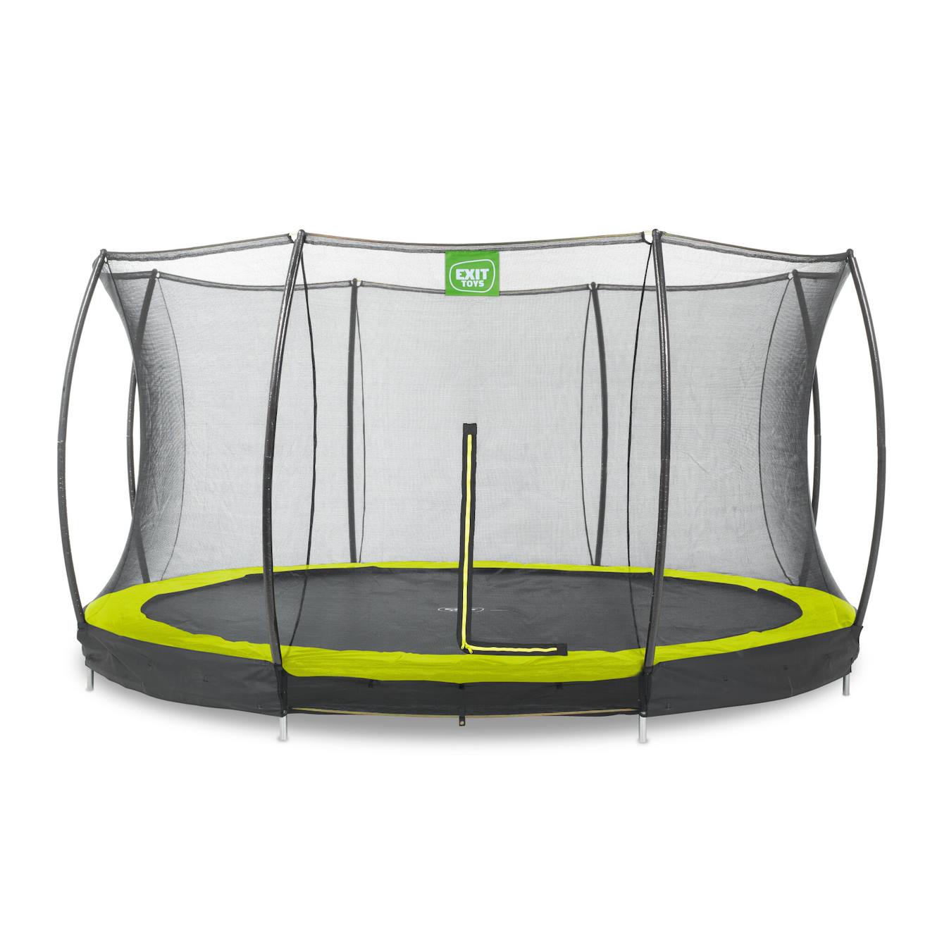 Trampoline Enterré Rond Ø366cm Avec Filet De Sécurité Vert