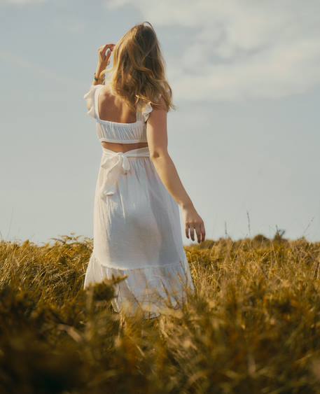 Robe de grossesse et d'allaitement melody Blanc+Ciel 2 - vertbaudet enfant 