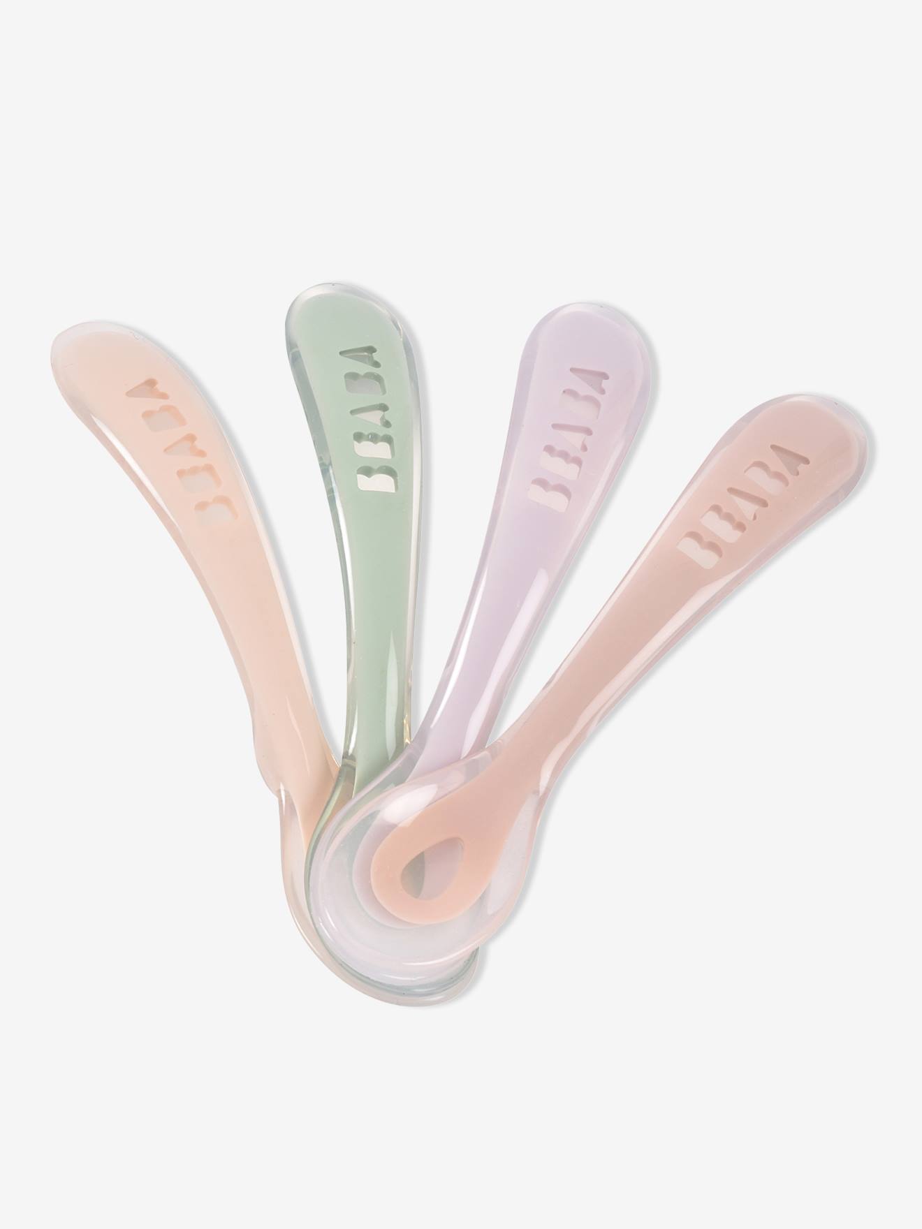Lot de 4 cuillères 2ème âge Soft sans BPA blue/ pink/ mist/ green (Béaba) - Image 3