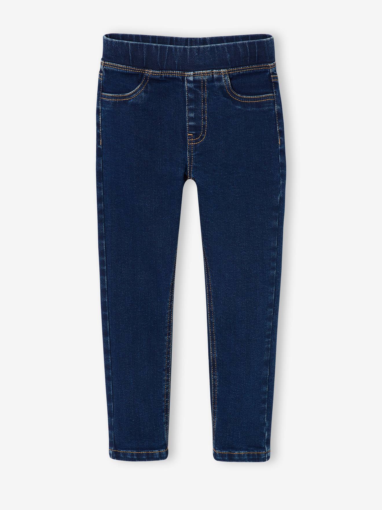 Jean tregging fille bleu foncé