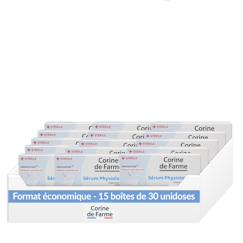 Puériculture-Petite parapharmacie-Sérum physiologique bébé 15 boîtes de 30 unidoses nez yeux oreilles