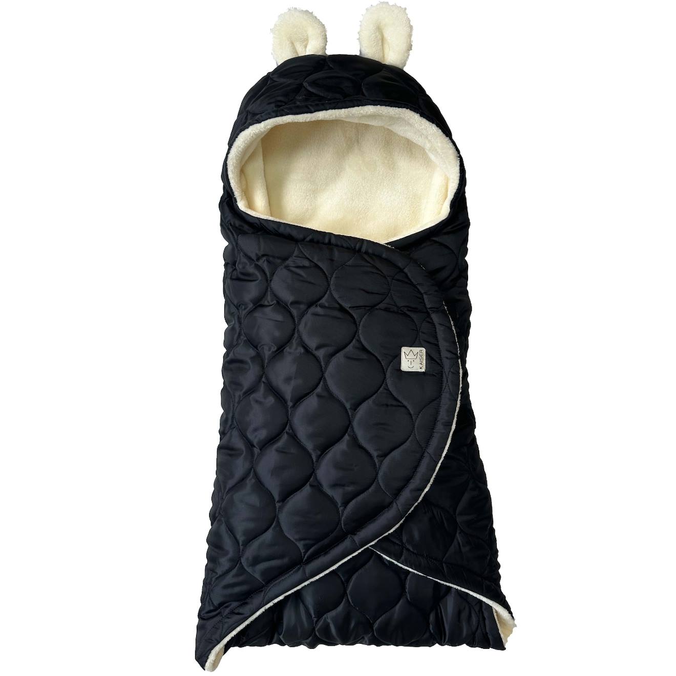 Couverture Nomade Pour Bébé Recy Black-cream Noir, Crème (Kaiser) - Image 2