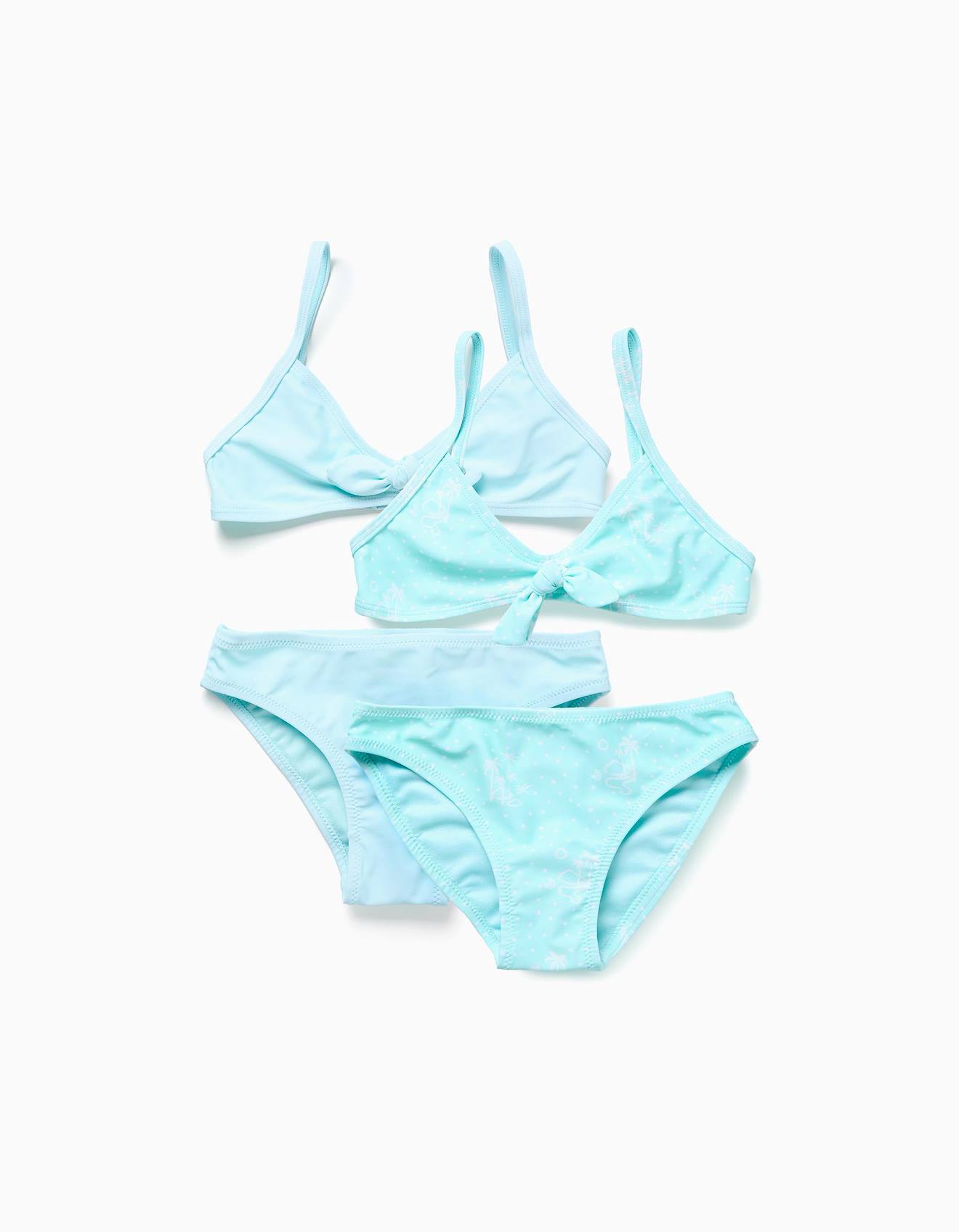 Lot De 2 Maillots De Bain 2 Pices Avec Nud Dcoratif Bleu Clair 30 €